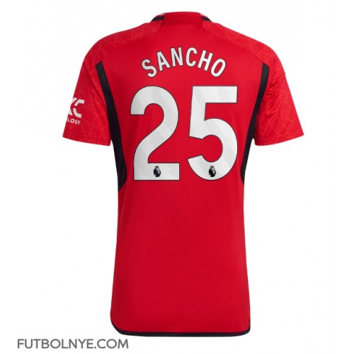 Camiseta Manchester United Jadon Sancho #25 Primera Equipación 2023-24 manga corta